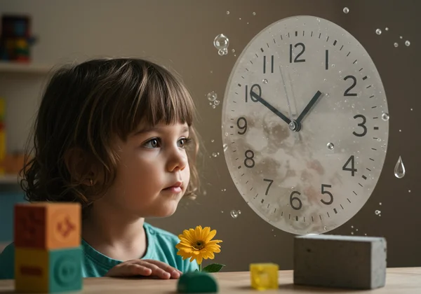Child confused by abstract time concepts.