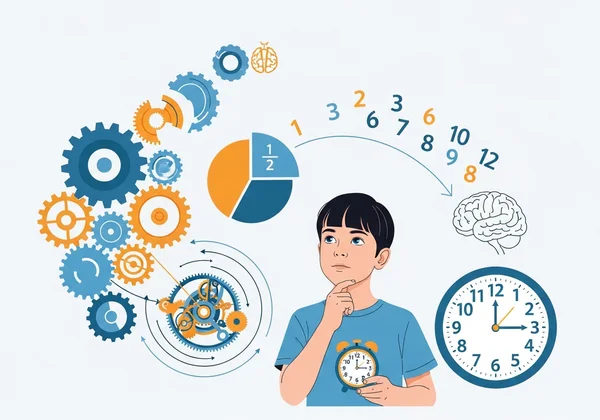 Kind dat tijd begrijpt via een analoge klok