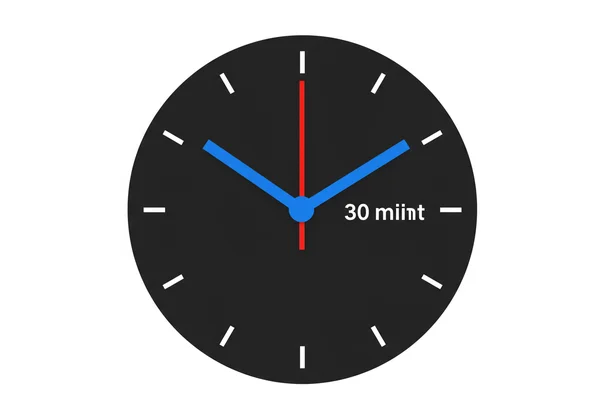 Analog clock showing hour hand subtle shift with minutes